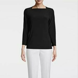 Anne Klein Women's Jersey Knit Envelope Sailor Top, Small